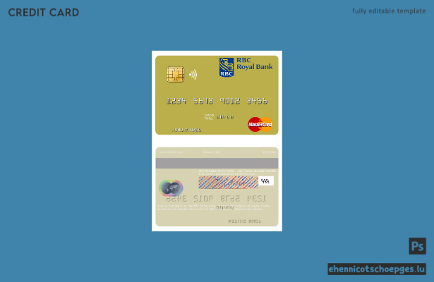 Beispielvorschau der RBC Royal Bank Mastercard für Trinidad und Tobago